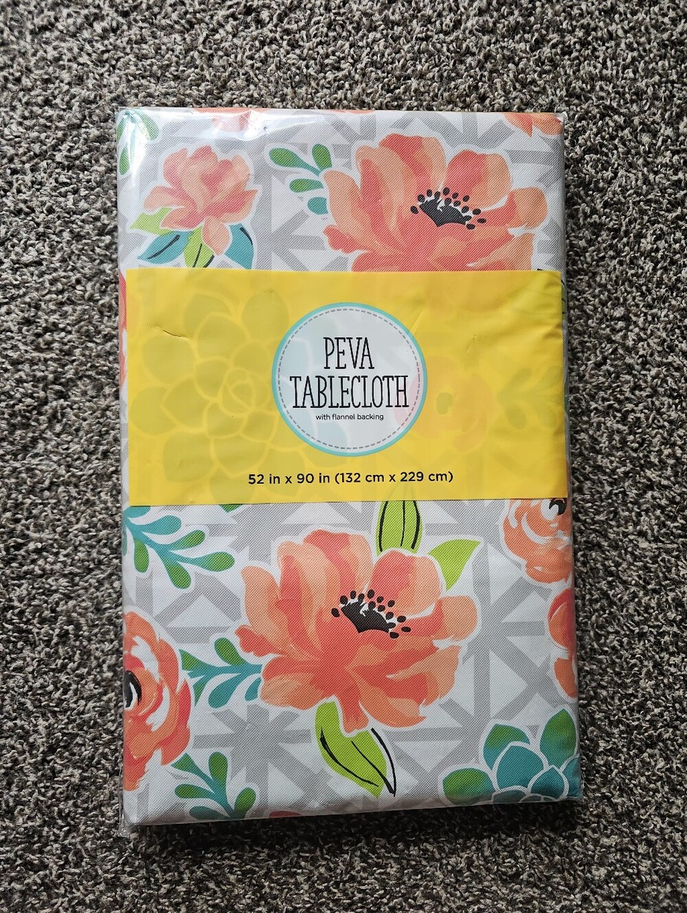 New Peva Tablecloth with Flannel Backing